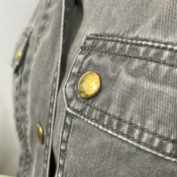 J. Crew Relaxed Boyfriend Jacket XS Dark Green Utility Field Coat 100% Cotton - Picture 8 of 15